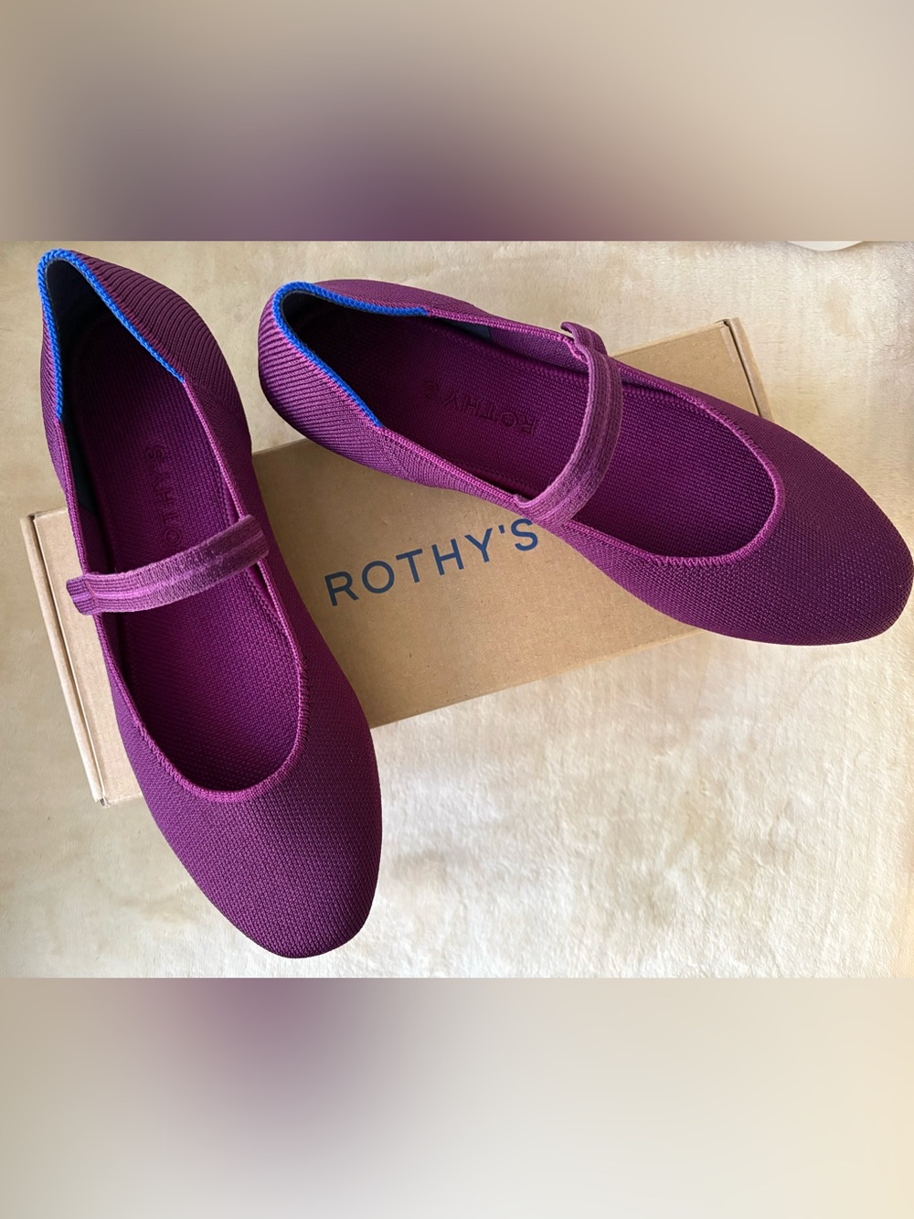 Rothy’s The Square Mary Jane in Plum🔥 New🔥